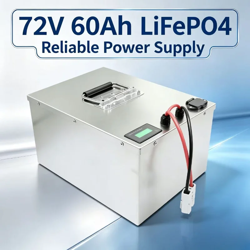 72V 60Ah Lifepo4 Battery Pack - 72V LiFePO4 Batarya, 60Ah, Bluetooth Uygulamalı